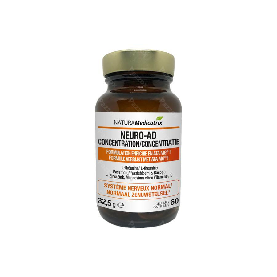 Neuro-ad Concentratie Pot Caps 60