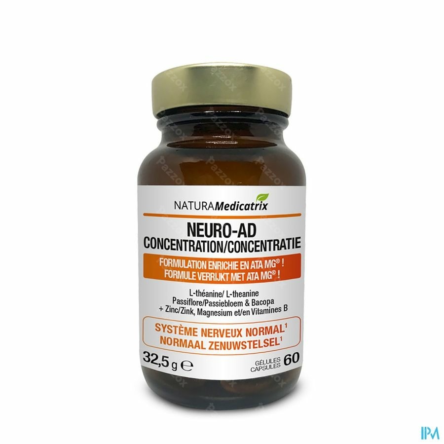 Neuro-ad Concentratie Pot Caps 60