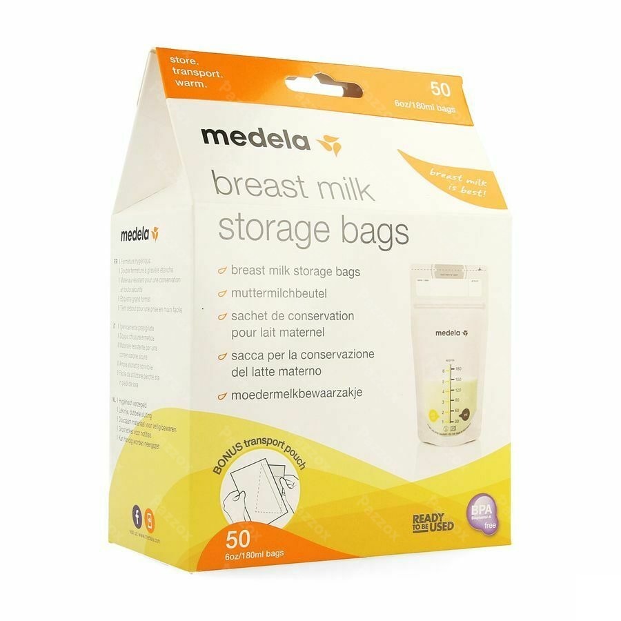 Medela Sacs Recueil Lait Maternel 180ml 50 - Pazzox