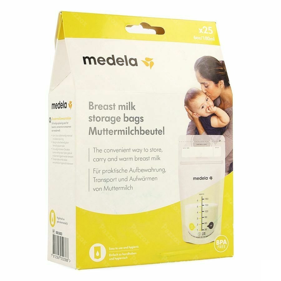 Medela Sacs Recueil Lait Maternel 180ml 25