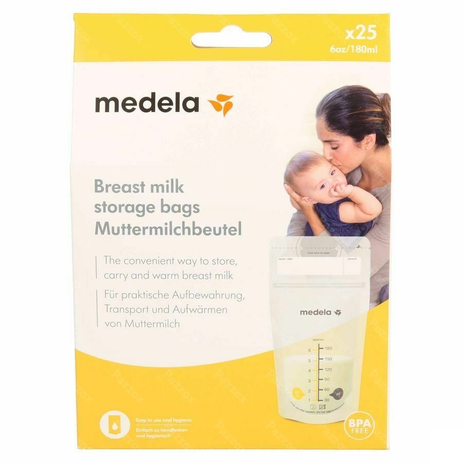 Medela Sacs Recueil Lait Maternel 180ml 25