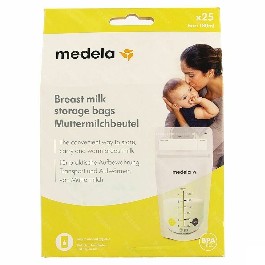 Medela Sacs Recueil Lait Maternel 180ml 25