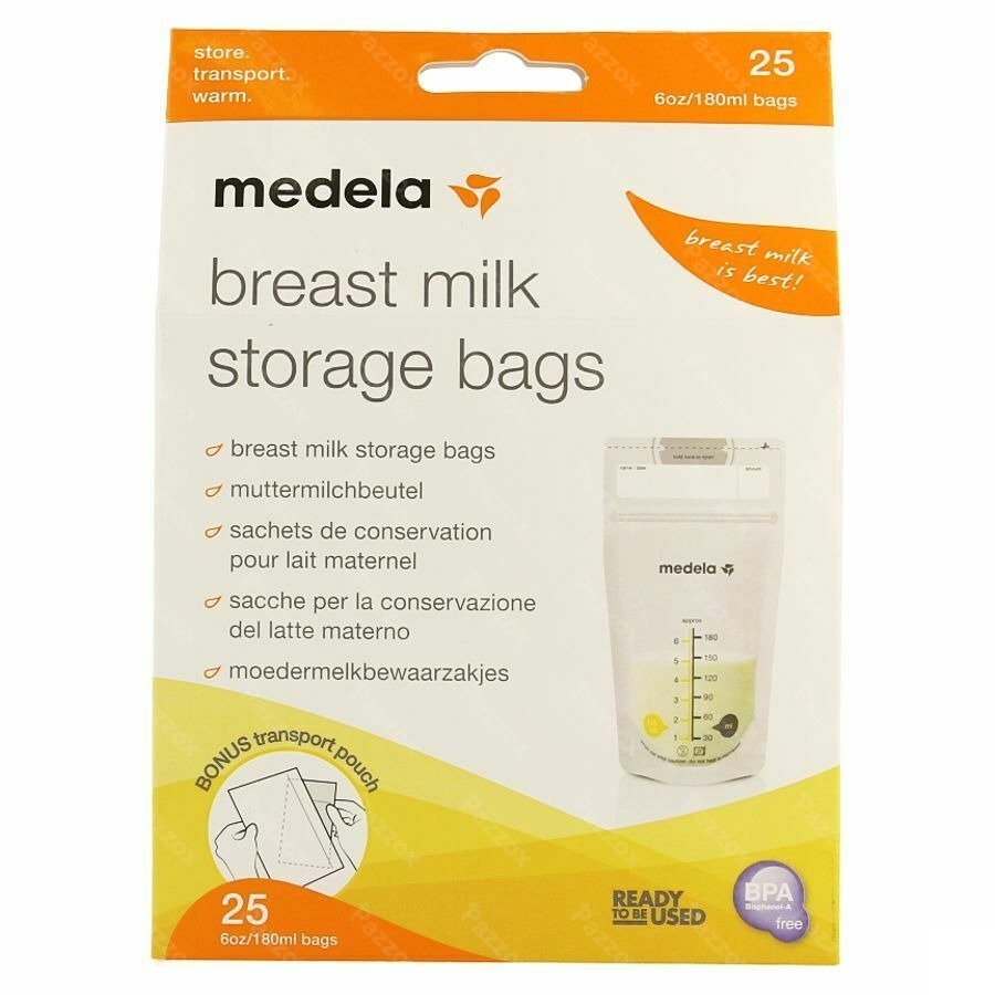 Medela Sacs Recueil Lait Maternel 180ml 25