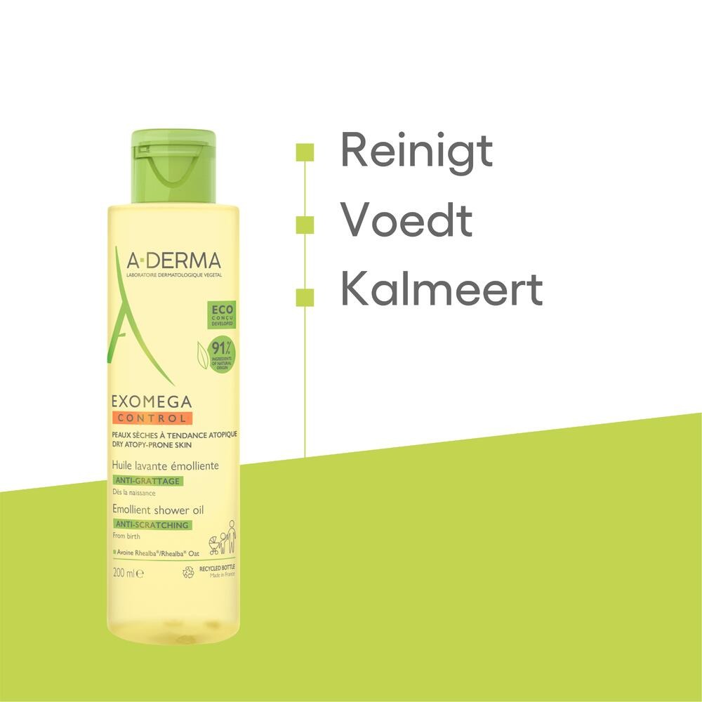 A-Derma Exomega Control Verzachtende Doucheolie 200ml