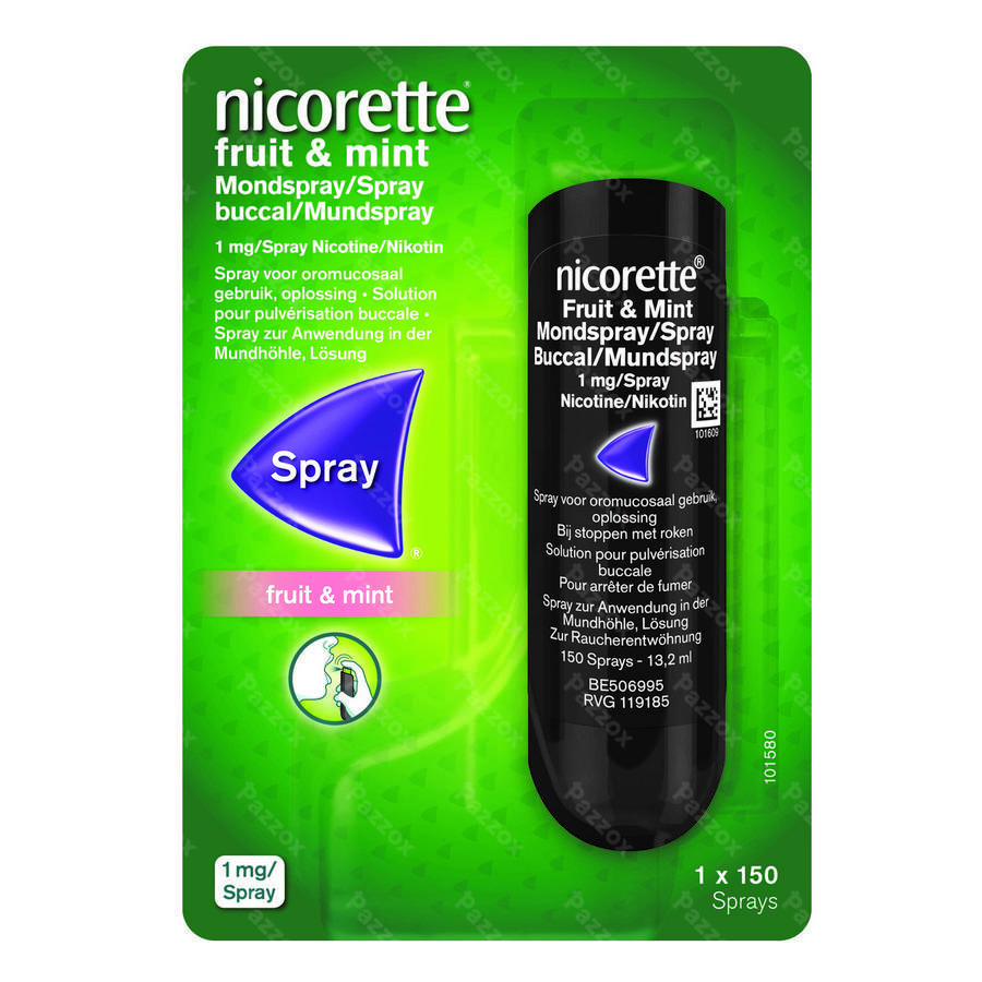 Nicorette® Fruit & Mint mondspray 1mg/spray (150 sprays)