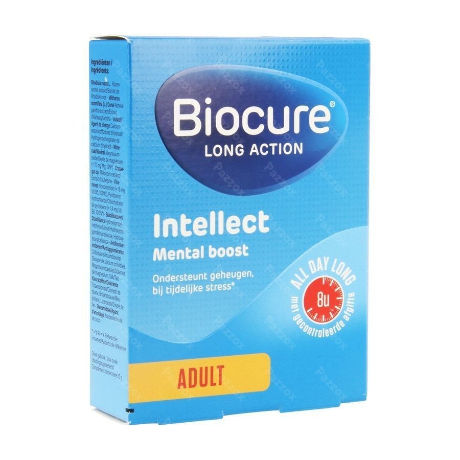 Biocure Long Action Intellect Mental Boost Vermoeidheid & Stress 30 Tabletten