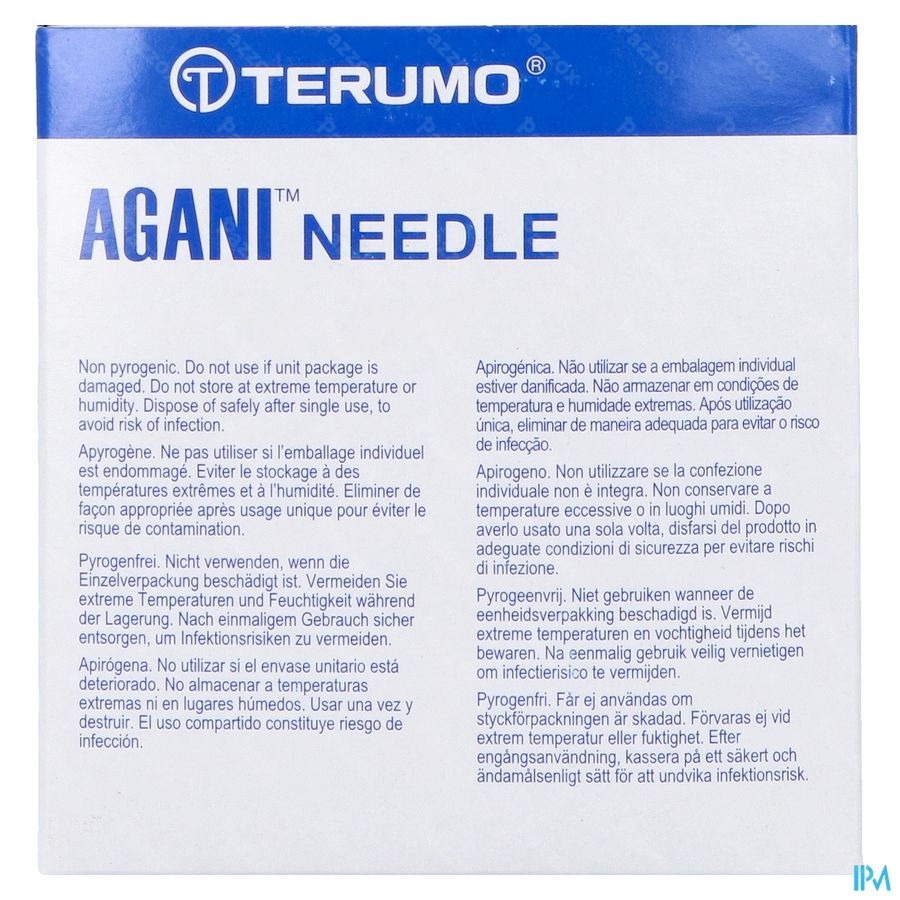 Terumo Aiguille Agani 21g 2 Rb Vert 100