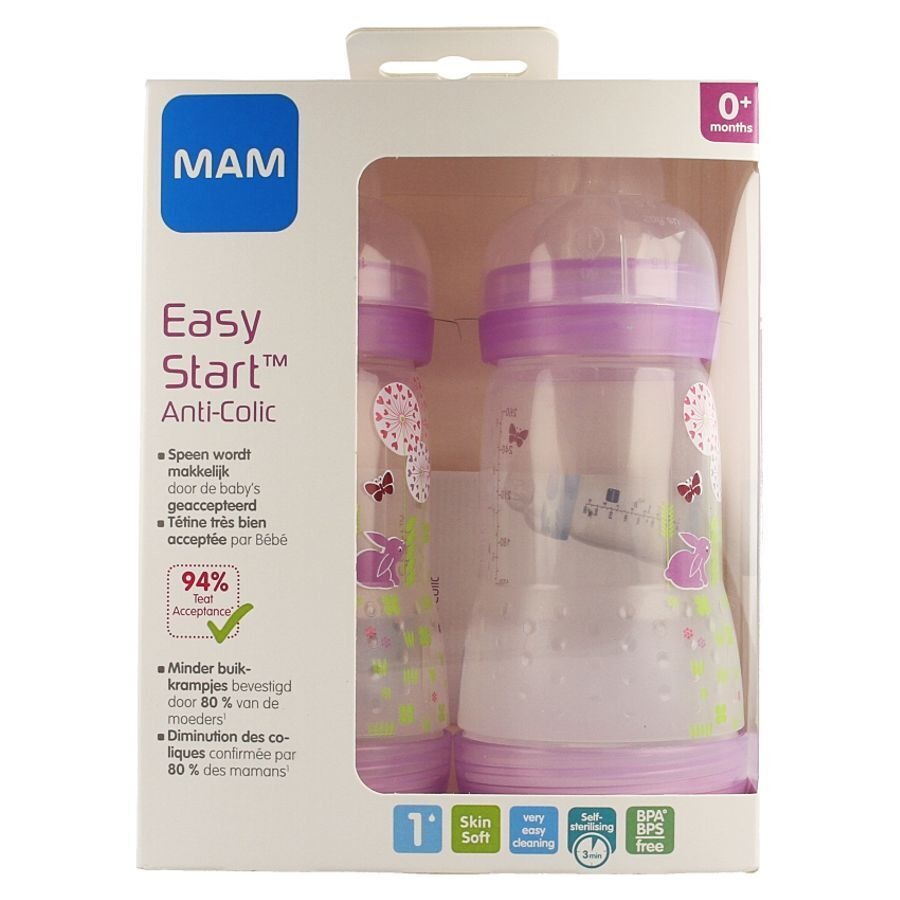 Mam Biberon Easy Start A/colique Fille 260ml