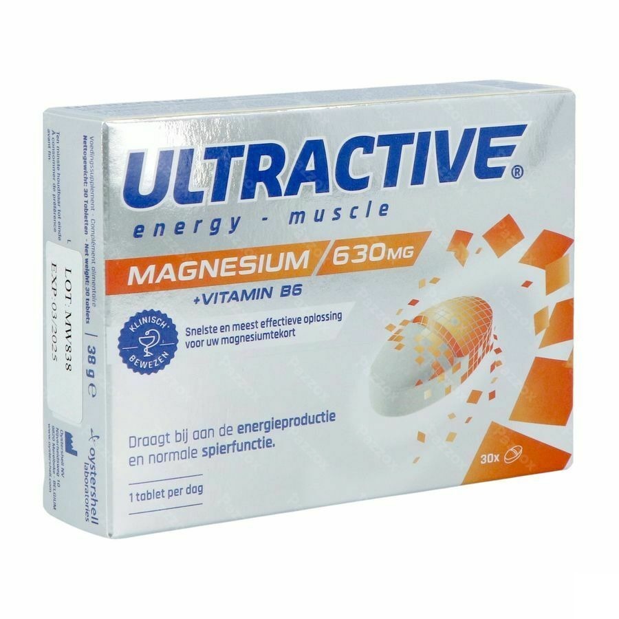 Ultractive Magnesium 630mg Comp 30