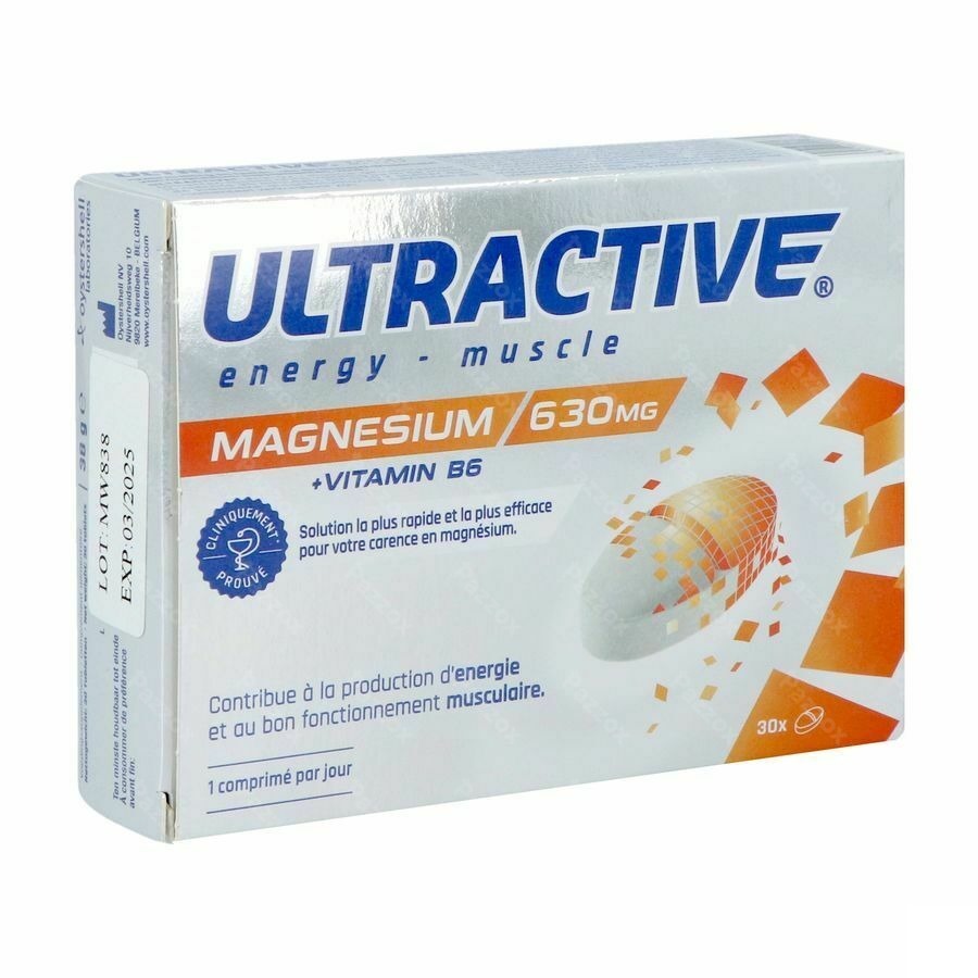 Ultractive Magnesium 630mg Comp 30