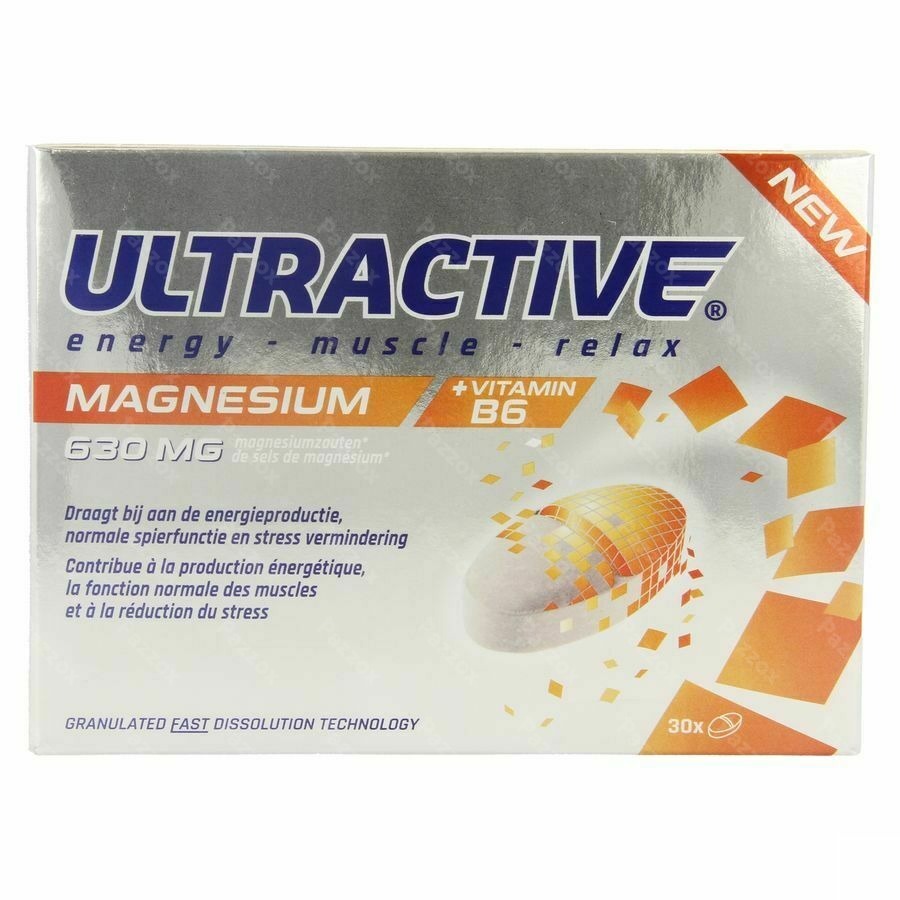 Ultractive Magnesium 630mg Comp 30