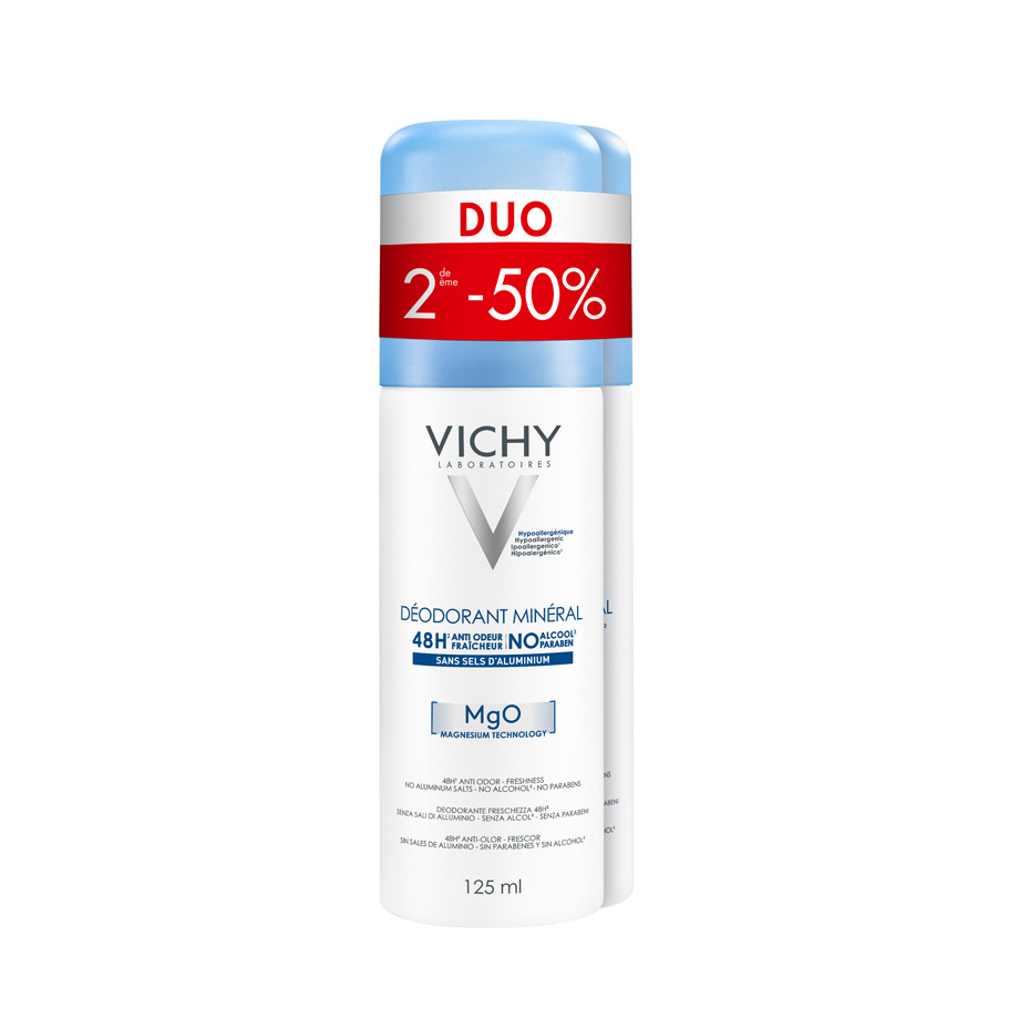 Vichy Deo Mineraal Spray 48u Duo 2x125ml
