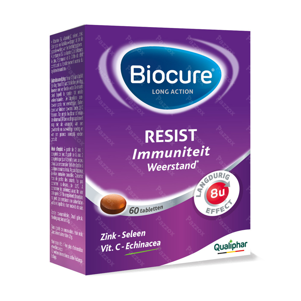 Biocure Long Action Resist Weerstand en Immuniteit Vitamine 60 Tabletten