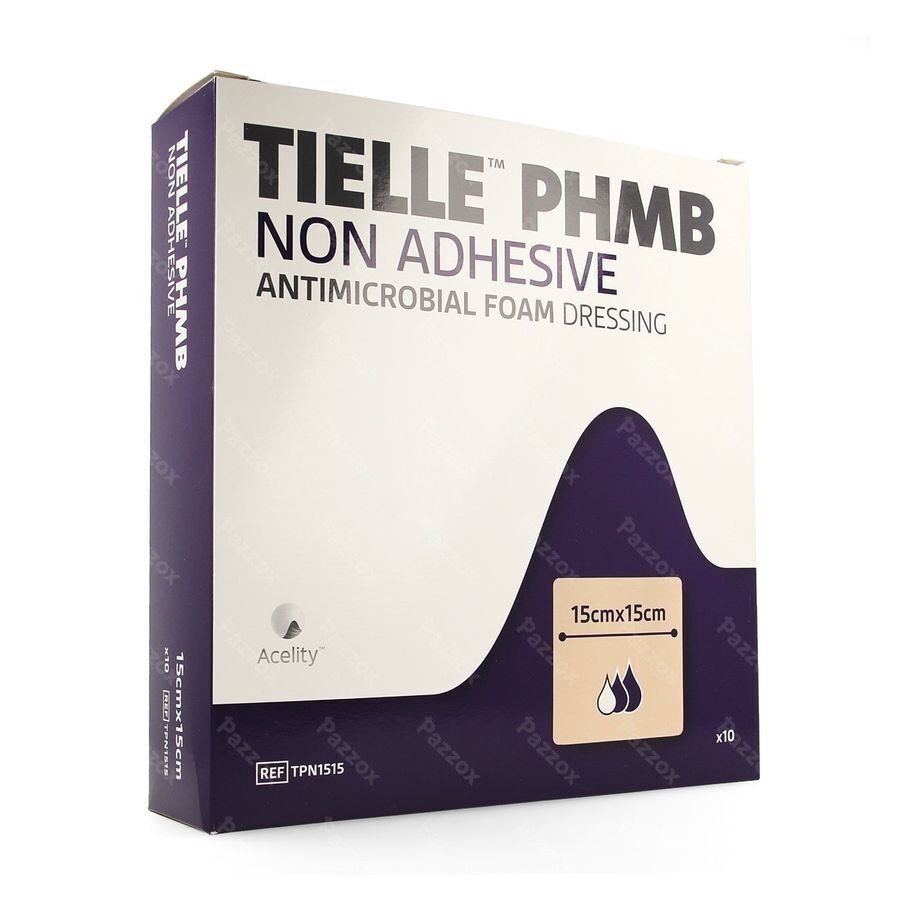 Tielle Phmb Hydropolymeer Verband 15,0x15,0cm 10