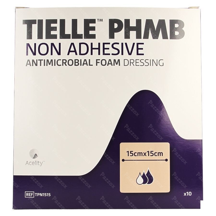 Tielle Phmb Hydropolymeer Verband 15,0x15,0cm 10