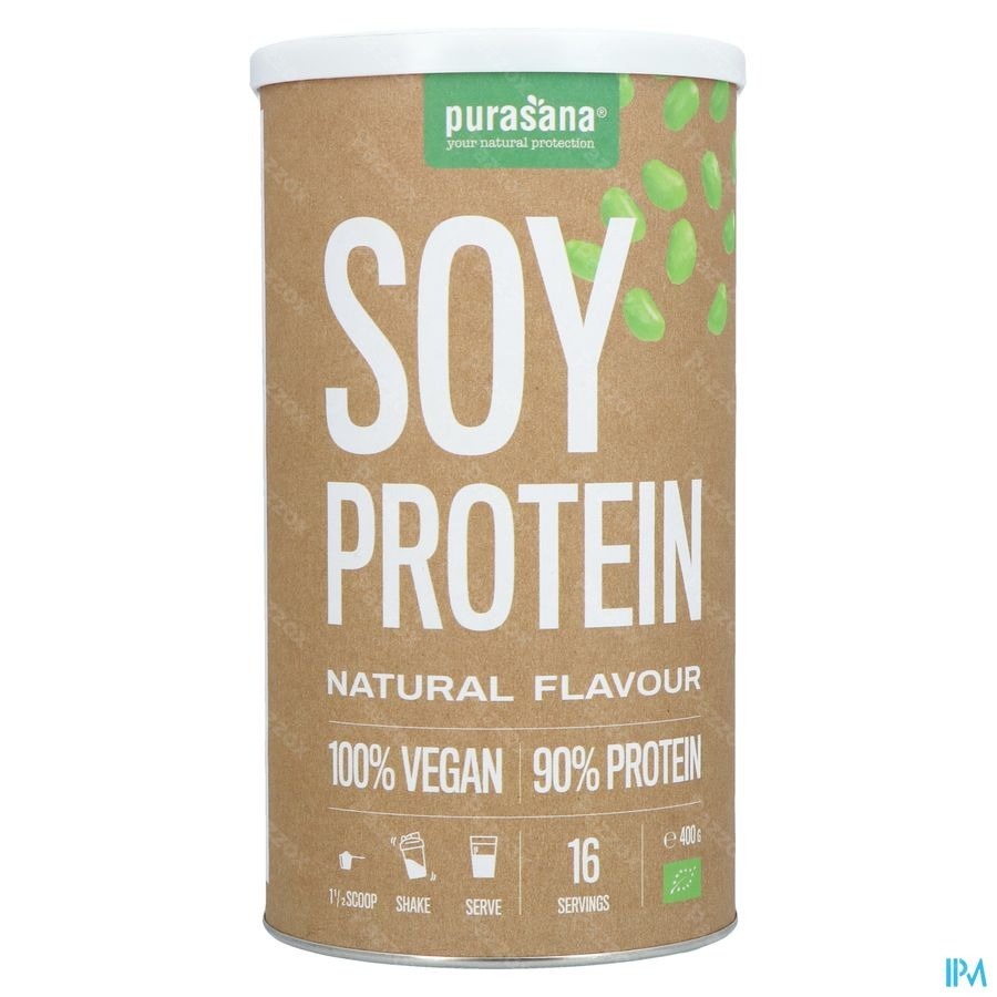 Purasana Vegan Proteïne Soja 90% Naturel Smaak 400g
