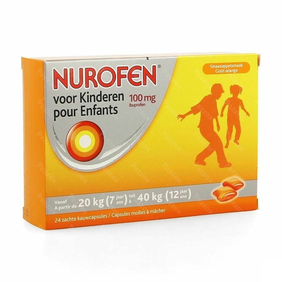 Nurofen Kind 100mg Zachte Kauwcaps 24