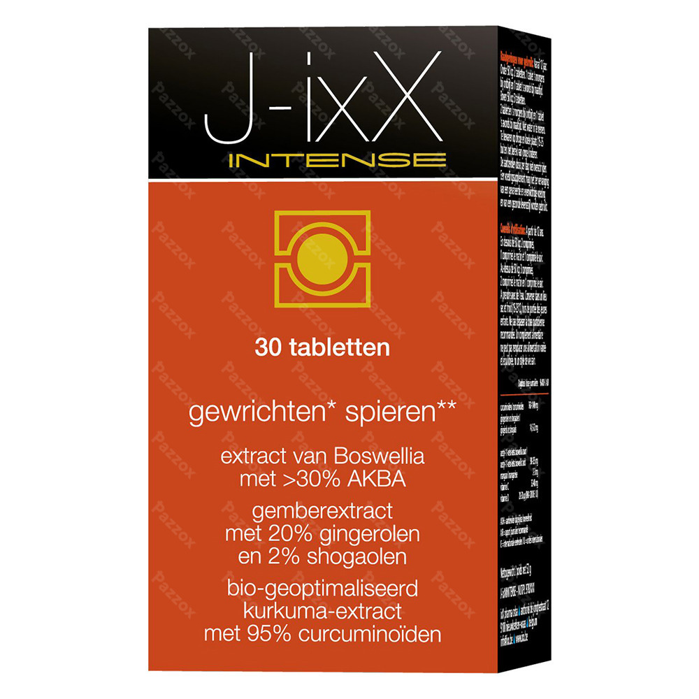 J-ixX Intense Voedingssupplement Spieren en Gewrichten 30 Tabletten 