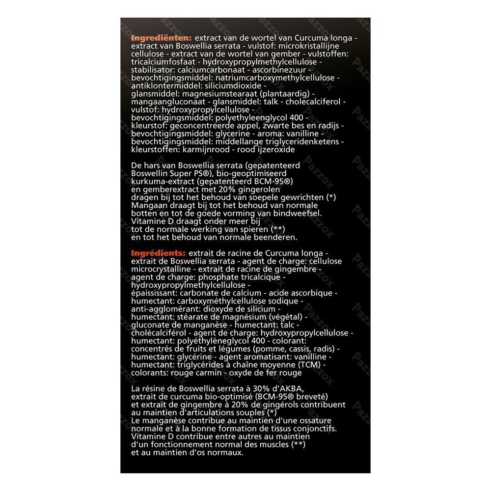 J-ixX Intense Voedingssupplement Spieren en Gewrichten 30 Tabletten 