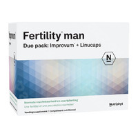 Nutriphyt Fertility Man Voedingssupplement Vruchtbaarheid Duo Pack Improvum + Linucaps