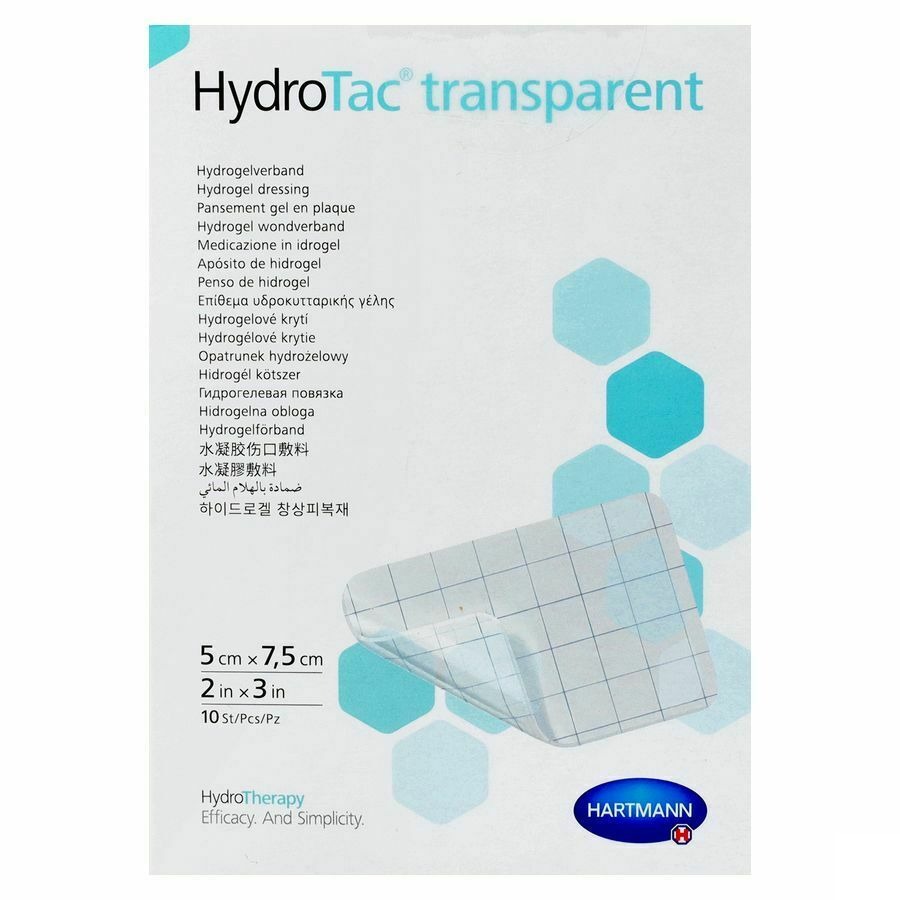 Hydrotac Transparent 5,0x7,5cm 10 6859051 Hartmann
