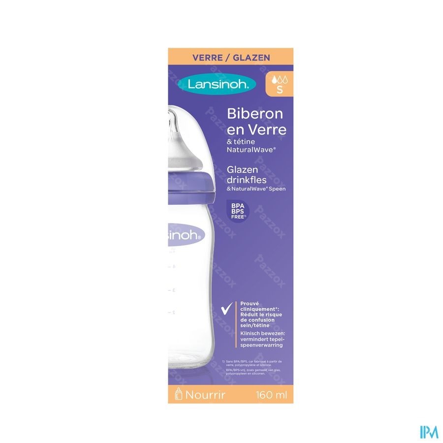 Lansinoh Biberon Verre + Tetine 160ml 4