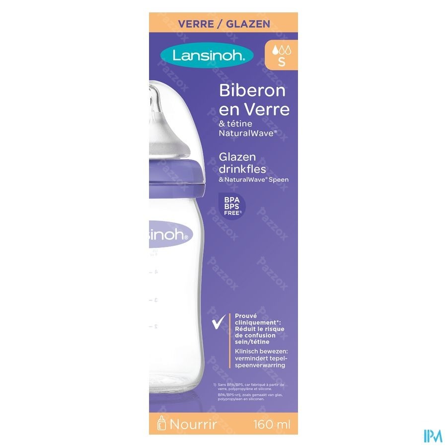 Lansinoh Biberon Verre + Tetine 160ml 4
