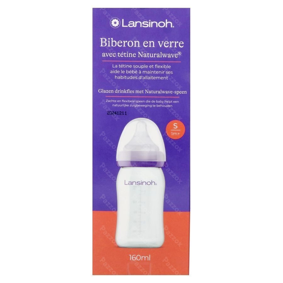 Lansinoh Biberon Verre + Tetine 160ml 4