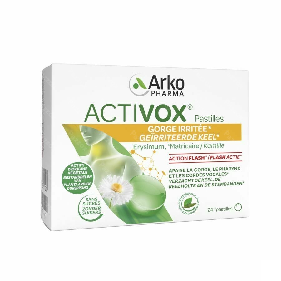 Activox Adoucis. Gorge Menthe-eucalyptus Past 24
