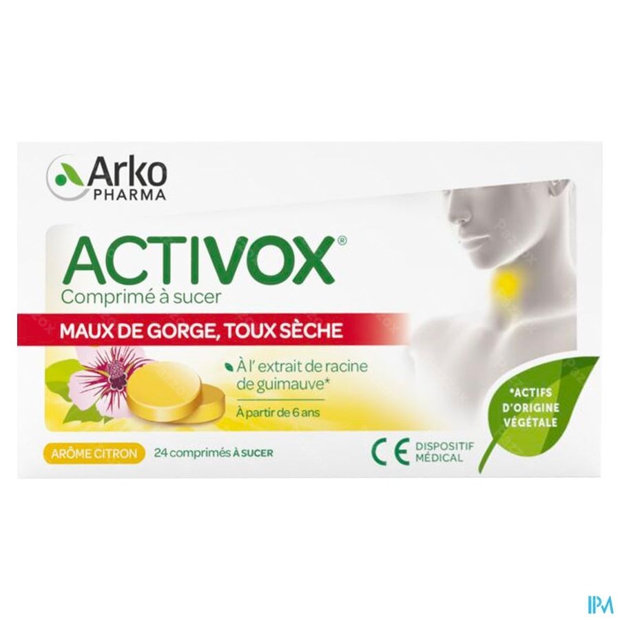 Activox Adouccissant Gorge Miel Citron Past 24