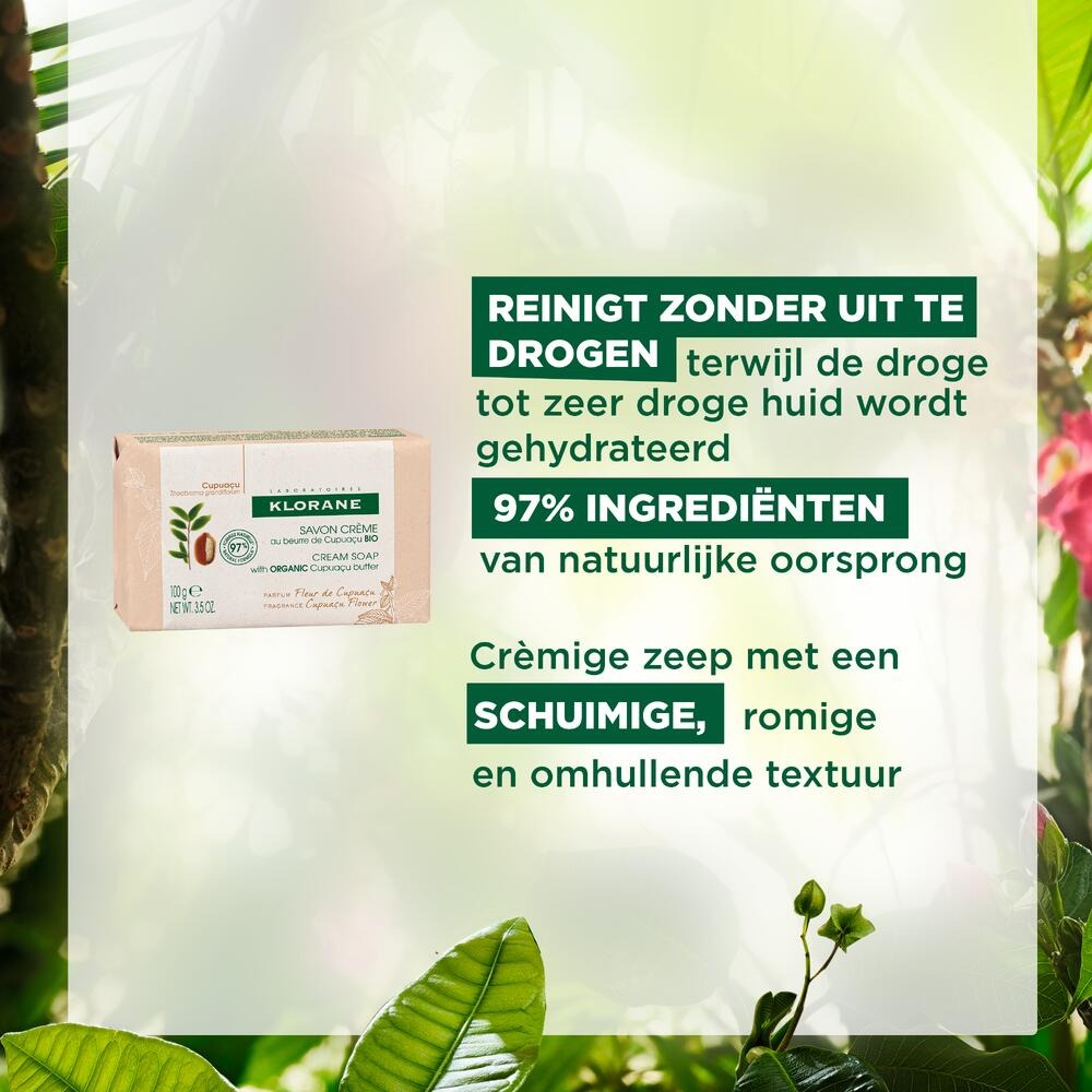 Klorane Lichaam Zeep Cr Cupuacubloem 100g