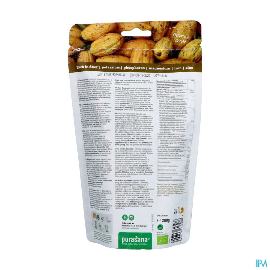 Purasana Cacaopoeder 200g