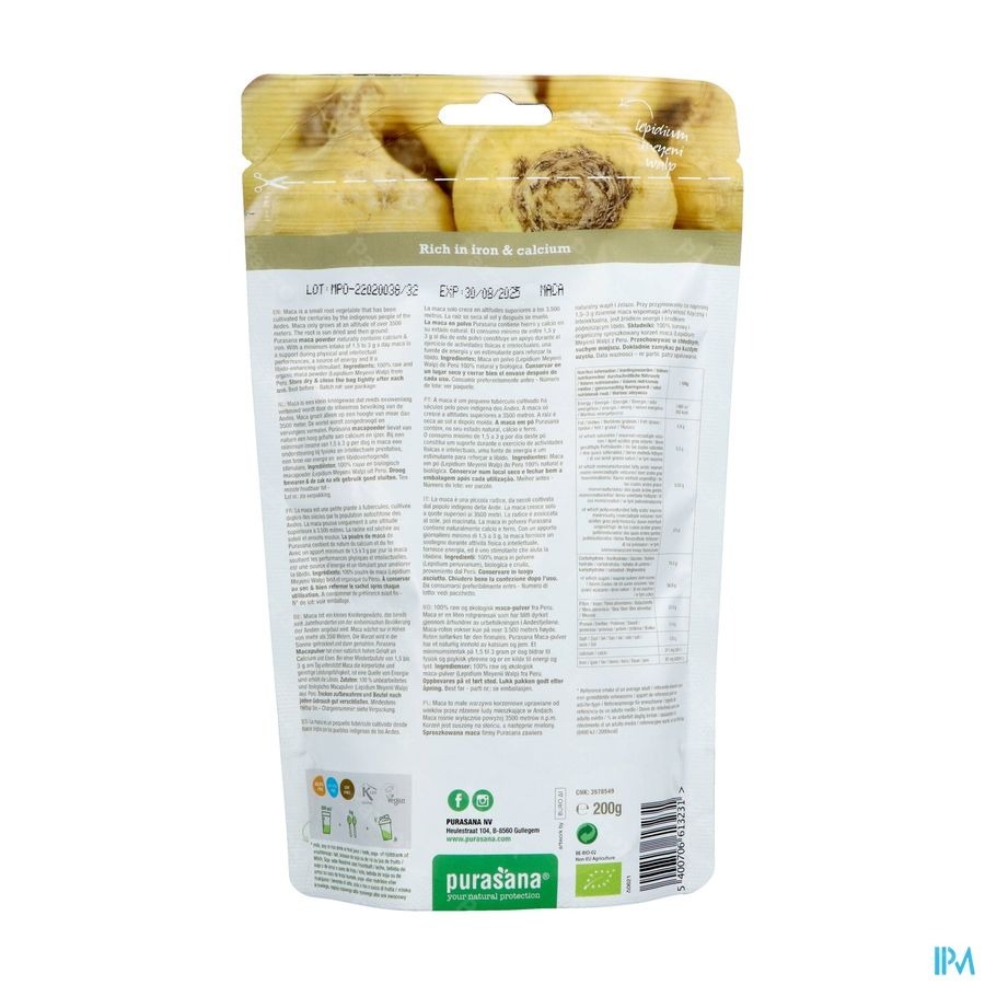 Purasana Poudre De Maca 200g