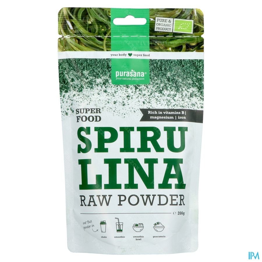 Purasana Spirulina Rauw Poeder 200g