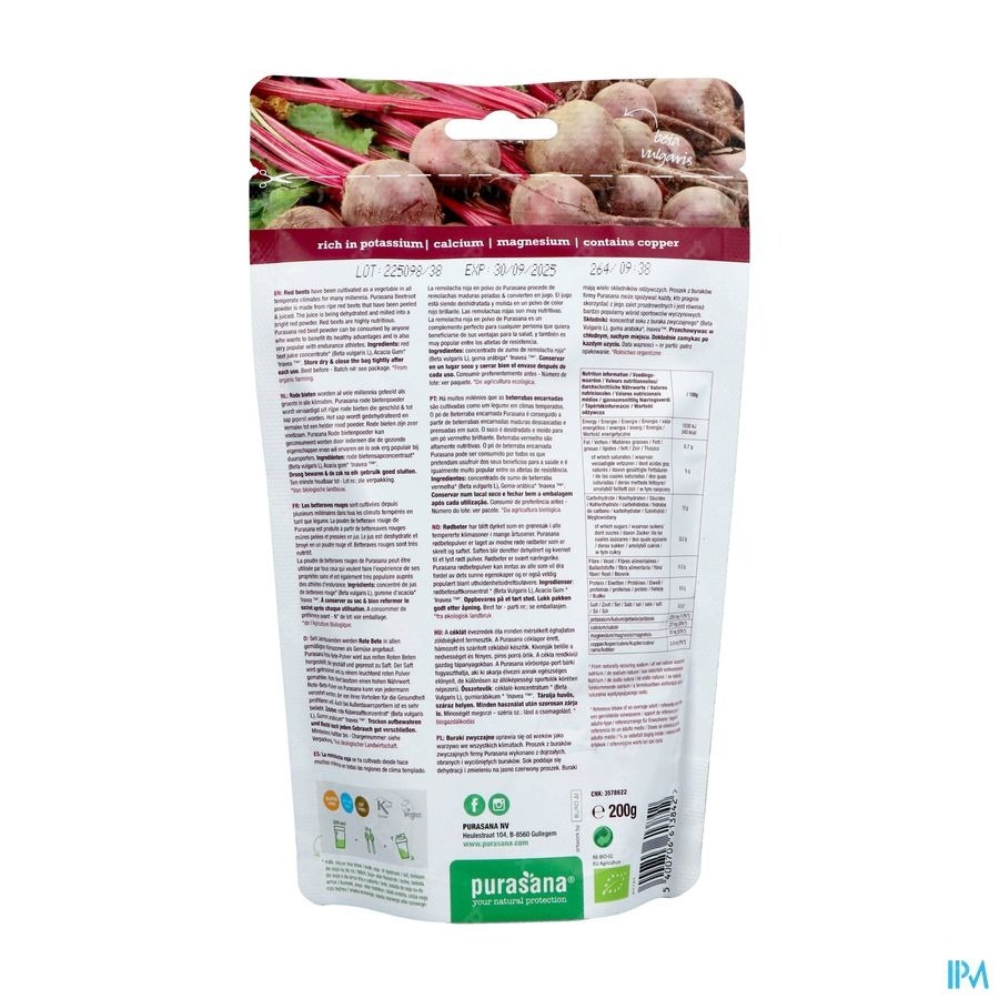 Purasana Betterave Rouge Poudre 200g