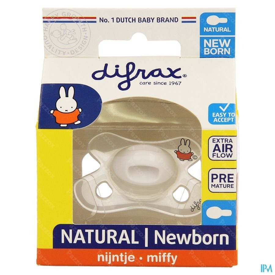 Difrax Sucette Natural Newborn Miffy