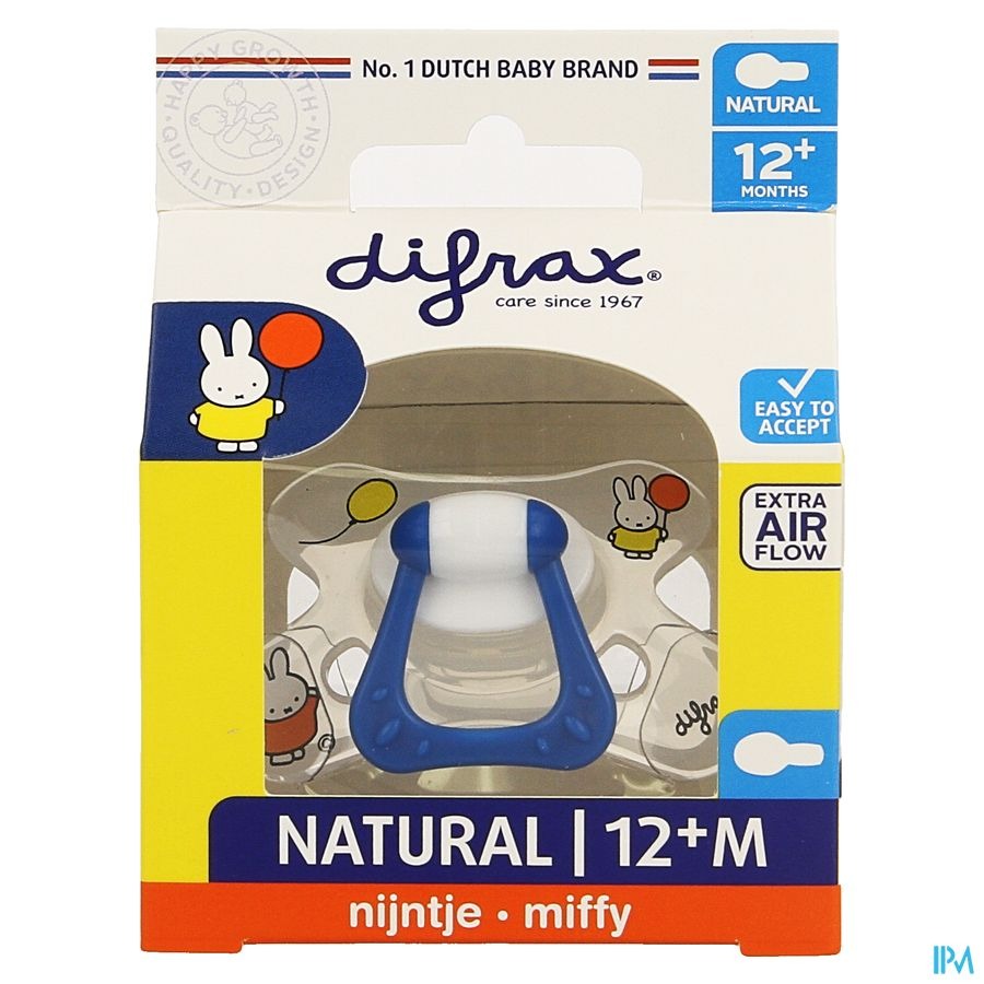 Difrax Fopspeen Natural 12m+ Nijntje