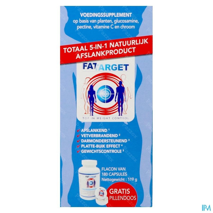 Fat Target Voedingssupplement Vetverbranding 180 Capsules