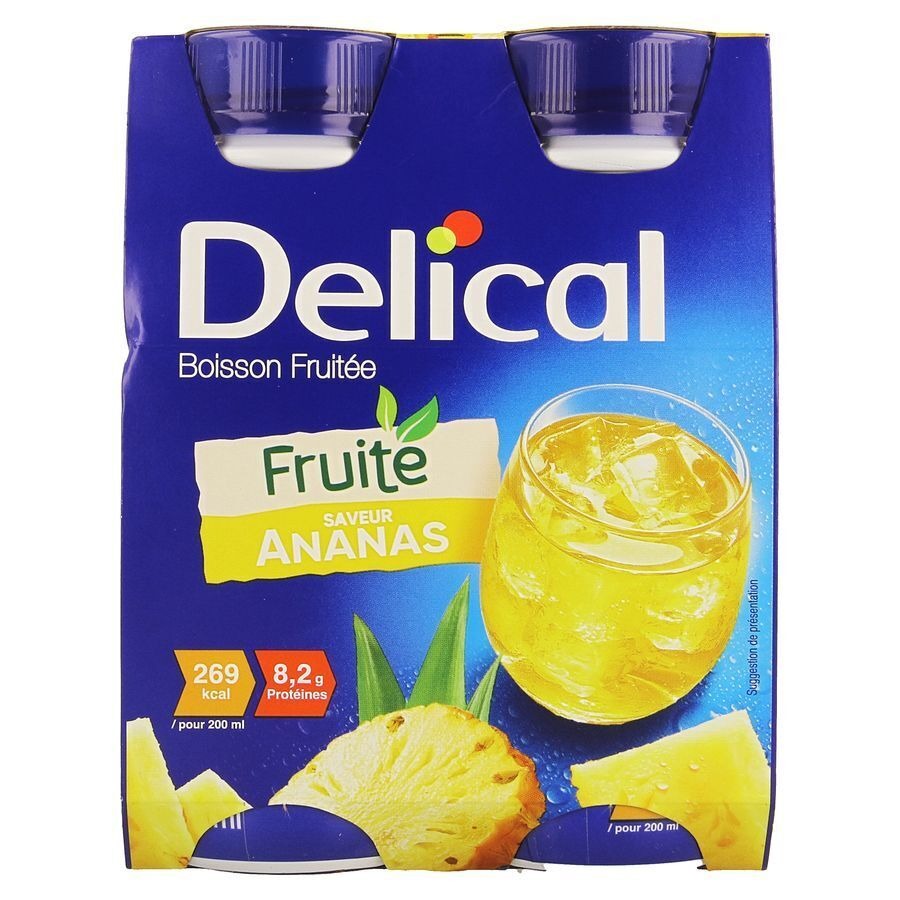 Delical Boisson Fruitee Ananas 4x200ml