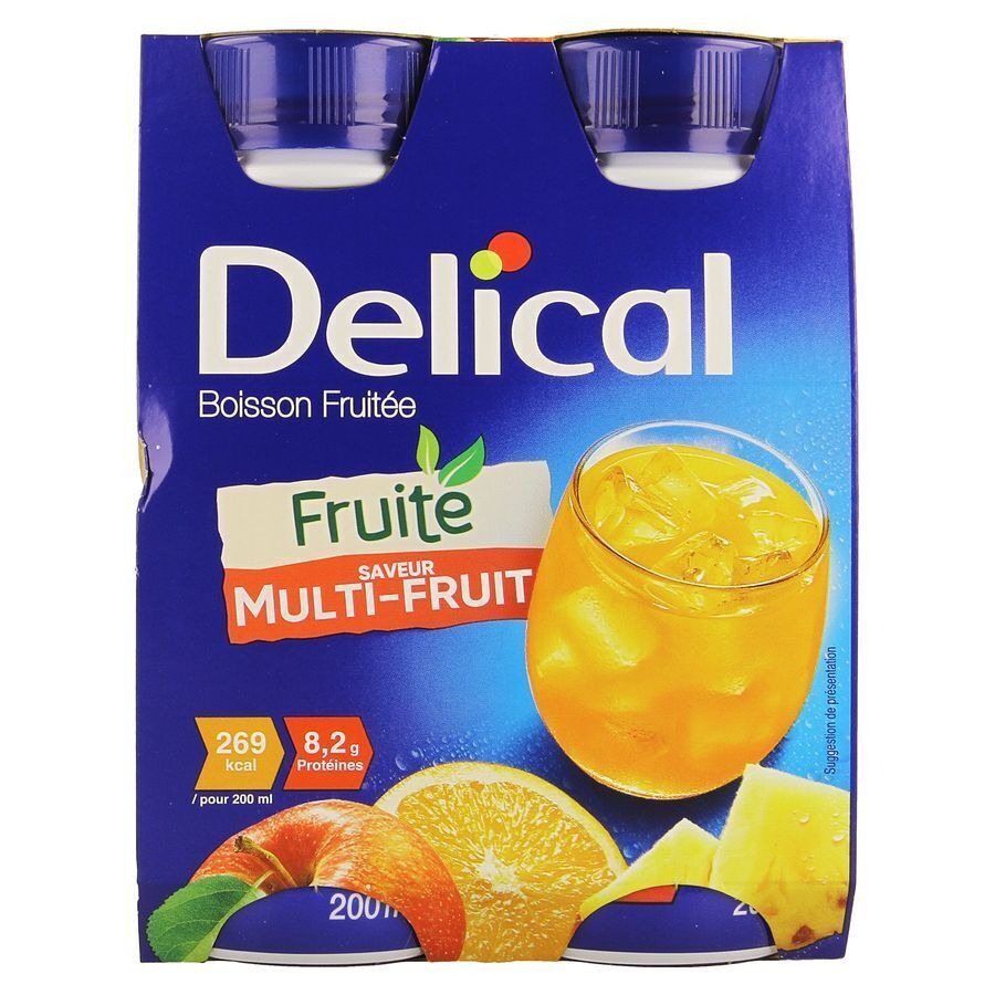 Delical Boisson Fruitee Multi-fruits 4x200ml