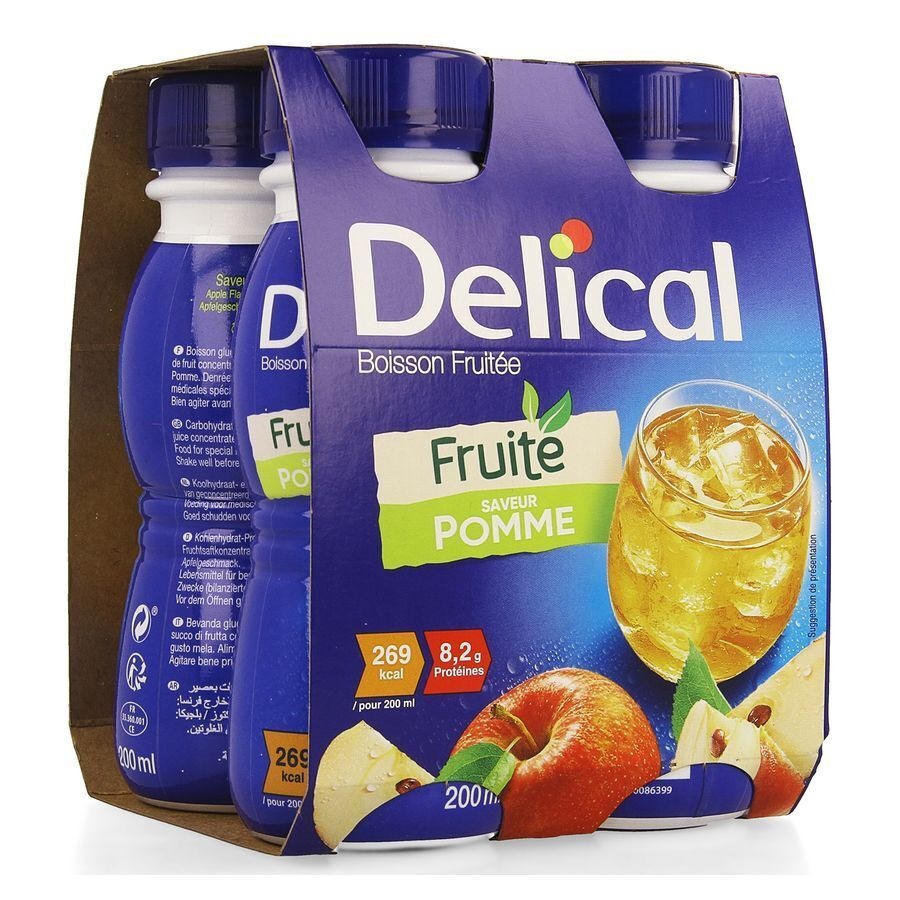 Delical Boisson Fruitée Pomme 4x200ml
