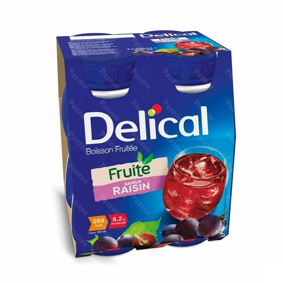 Delical Fruitdrink Druiven Nf 4x200ml