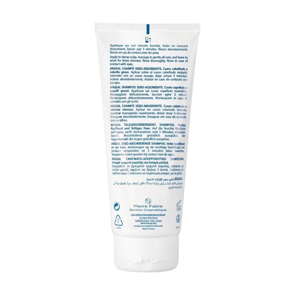 Ducray Argeal Talgregulerende Shampoo Vet Haar 200ml