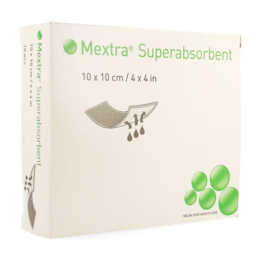 Mextra Superabsorbent Nf 10,0x10,0cm 10 610700