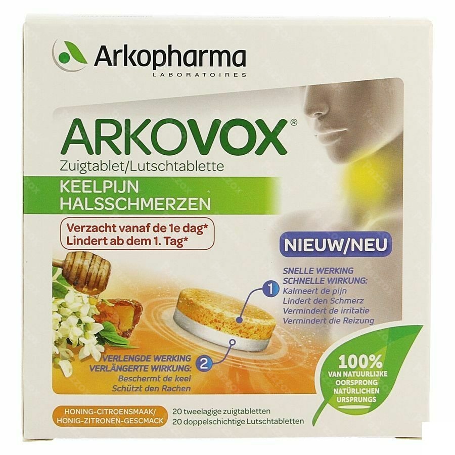Arkovox Keelpijn Honing Citroen Zuigtabletten 20