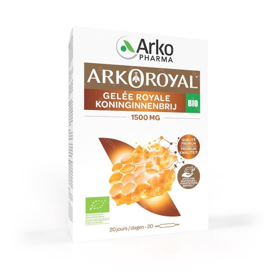 Arkoroyal Koninginnenbrij Biologisch 1500mg 20 Ampulles