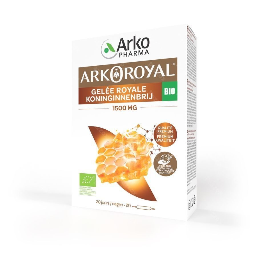Arkoroyal Koninginnenbrij Biologisch 1500mg 20 Ampulles