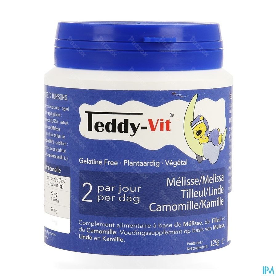 Teddy-Vit Melisse + Tilleur + Camomille Gomme Ours 50