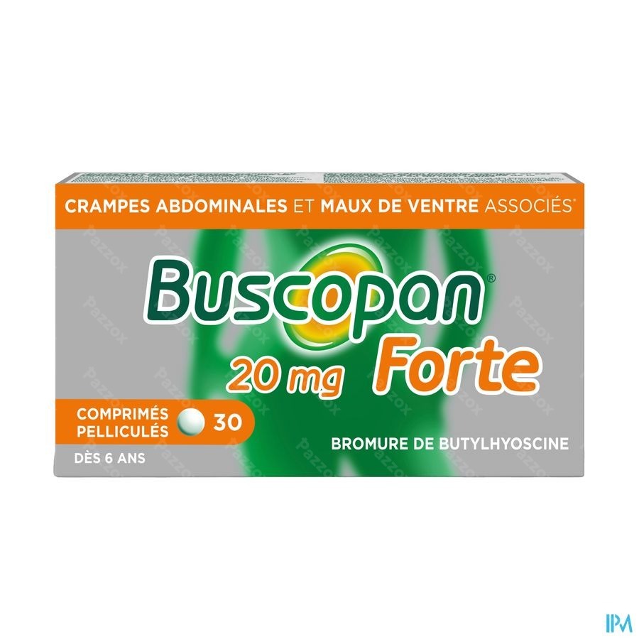 Buscopan Forte 20mg 30 Comprimés Pelliculés