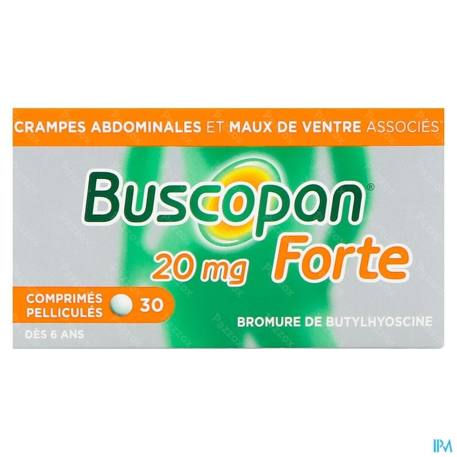 Buscopan Forte 20mg 30 Comprimés Pelliculés
